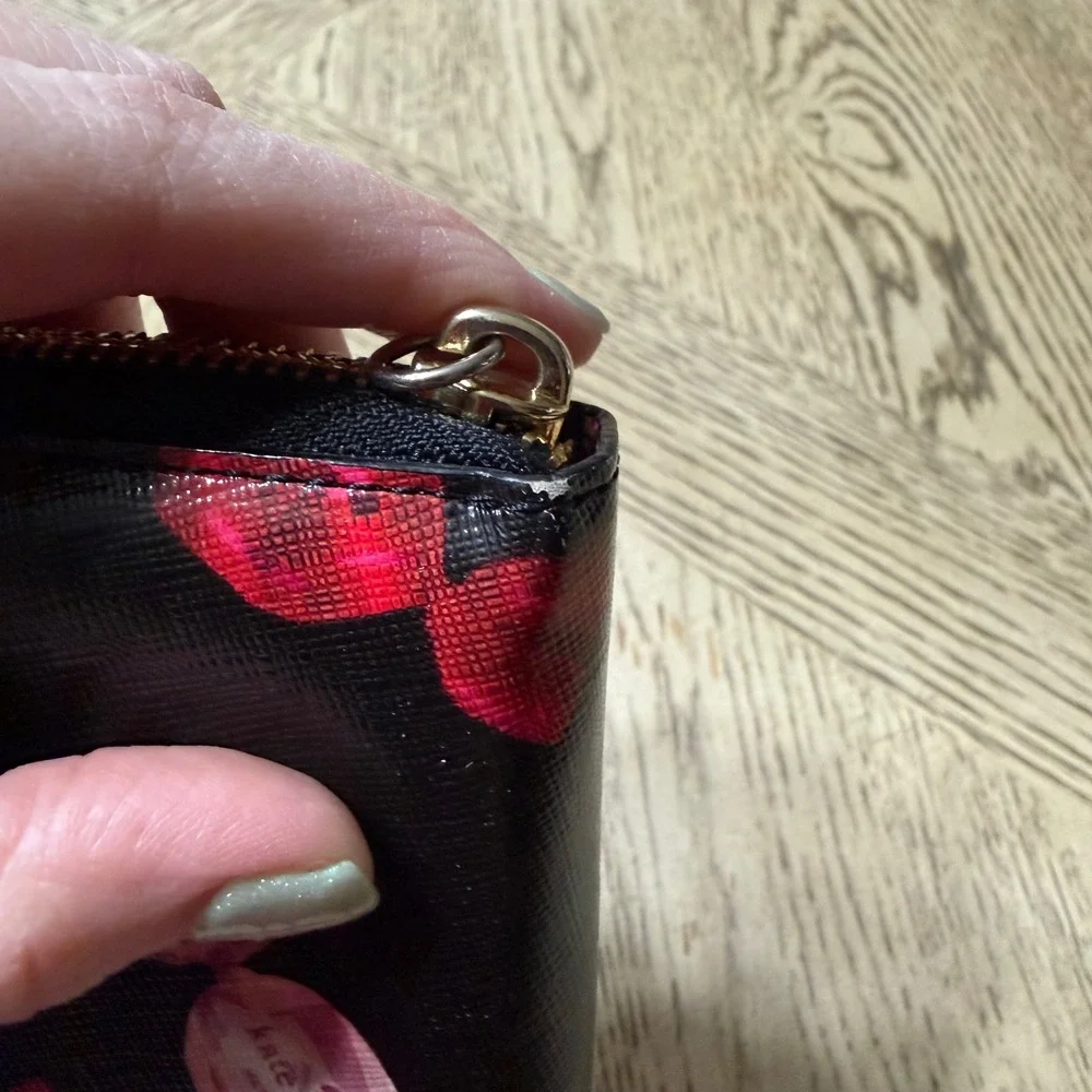Kate Spade Black Candy Continental‎ Large Zip Around Wallet