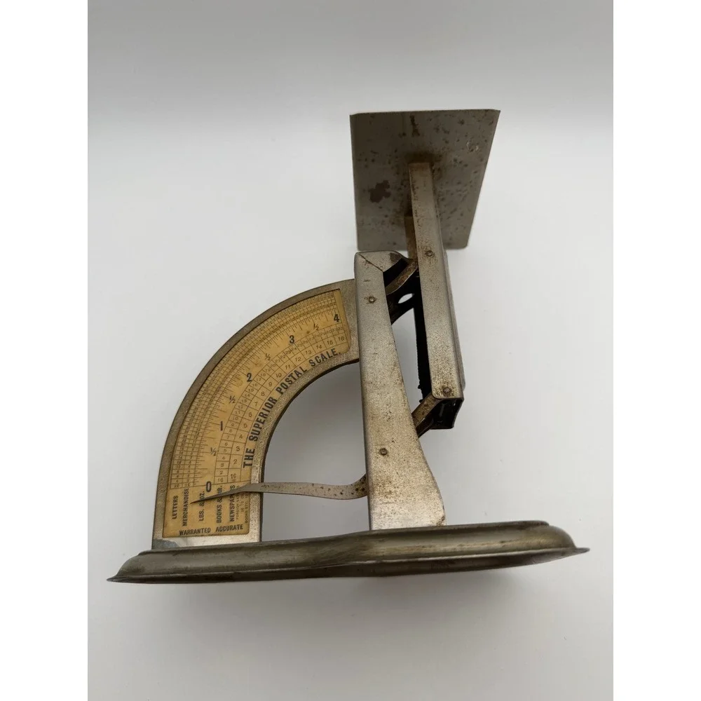Antique Triner Superior Postal Scale 1904 Chicago Metal Vintage Office Decor‎