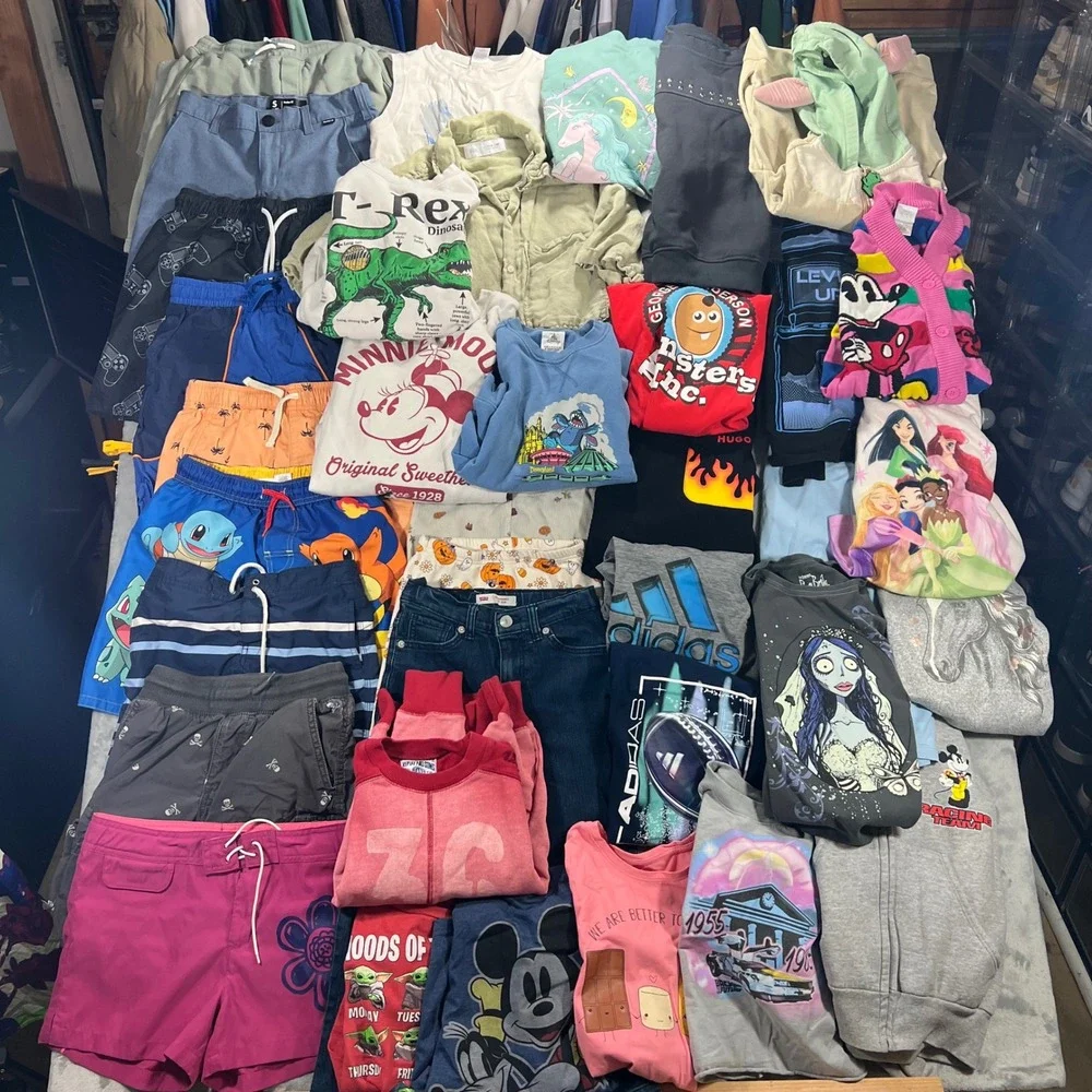 Kids Clothing Lot 36pc Size 6-Teen Zara Nike Disney‎ Adidas Character Mix Winter