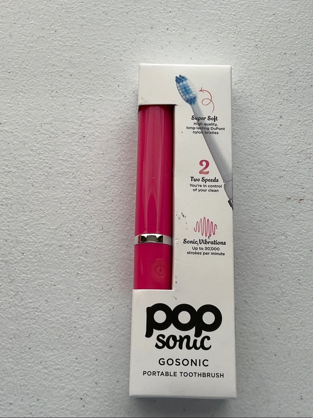POPs Sonic GoSonic Portable Toothbrush - Pink
