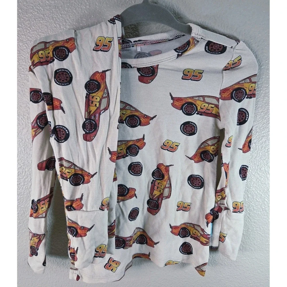 Posh Peanut Disney‎ Cars Lightning McQueen Pajama Set 18-24M Bamboo