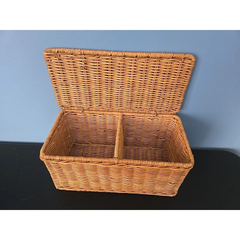 Vtg Storage‎ Basket Home Office Supplies Rectangle for Closet Nursery Home Decor