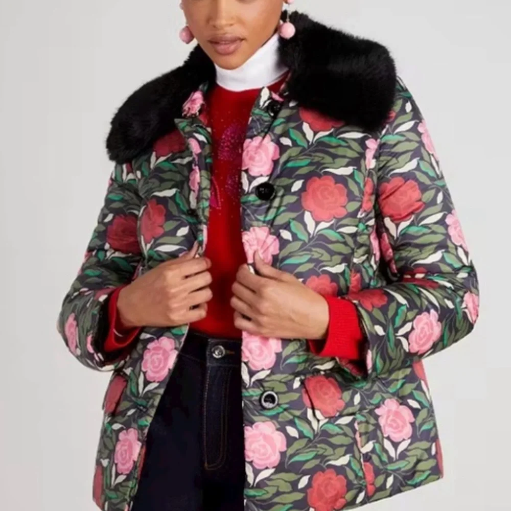 Kate Spade Rose Garden Puffer Jacket