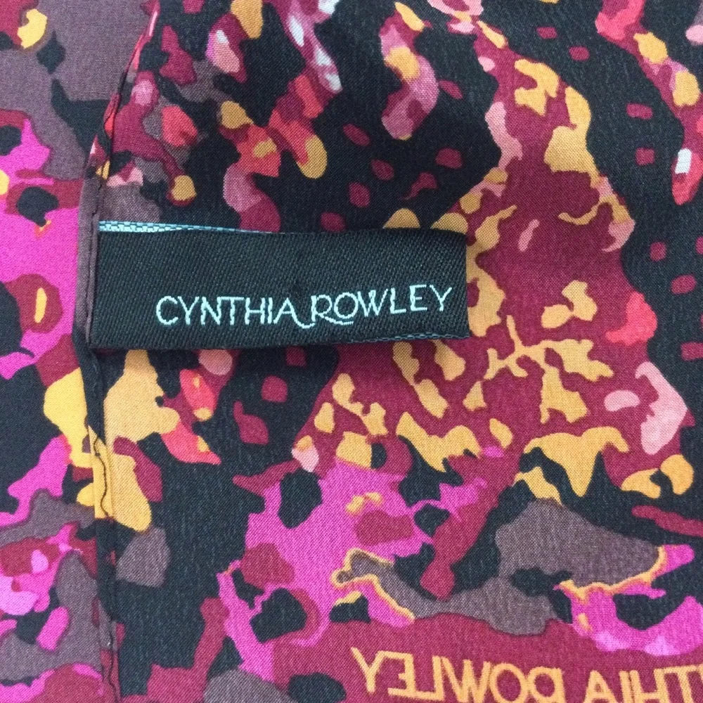 100%silk Cynthia Rowley Pink and Orange Snakeskin Scarf