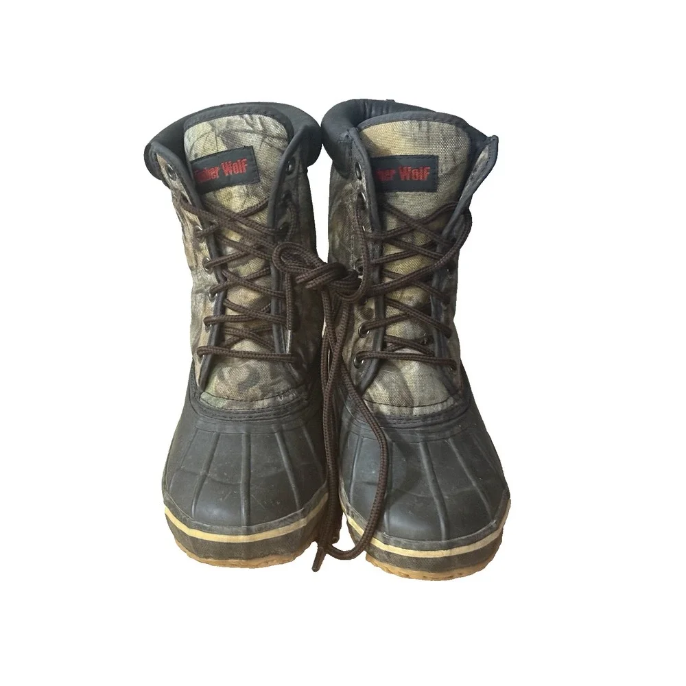 Timber Wolf‎ Thermolite Camo Hunting Boots Men's Sz 5 Lace Up