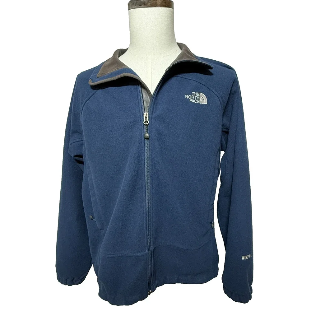 The North Face Windwall‎ Jacket Mens Large Blue Fleece Full Zip Hiking Outdoors