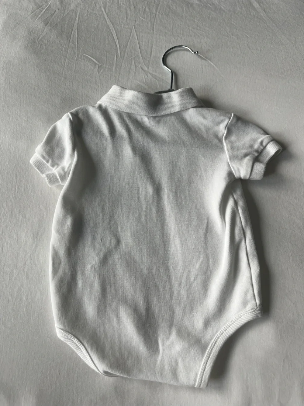 Ralph Lauren Baby Polo Bodysuit - White with Navy Pony