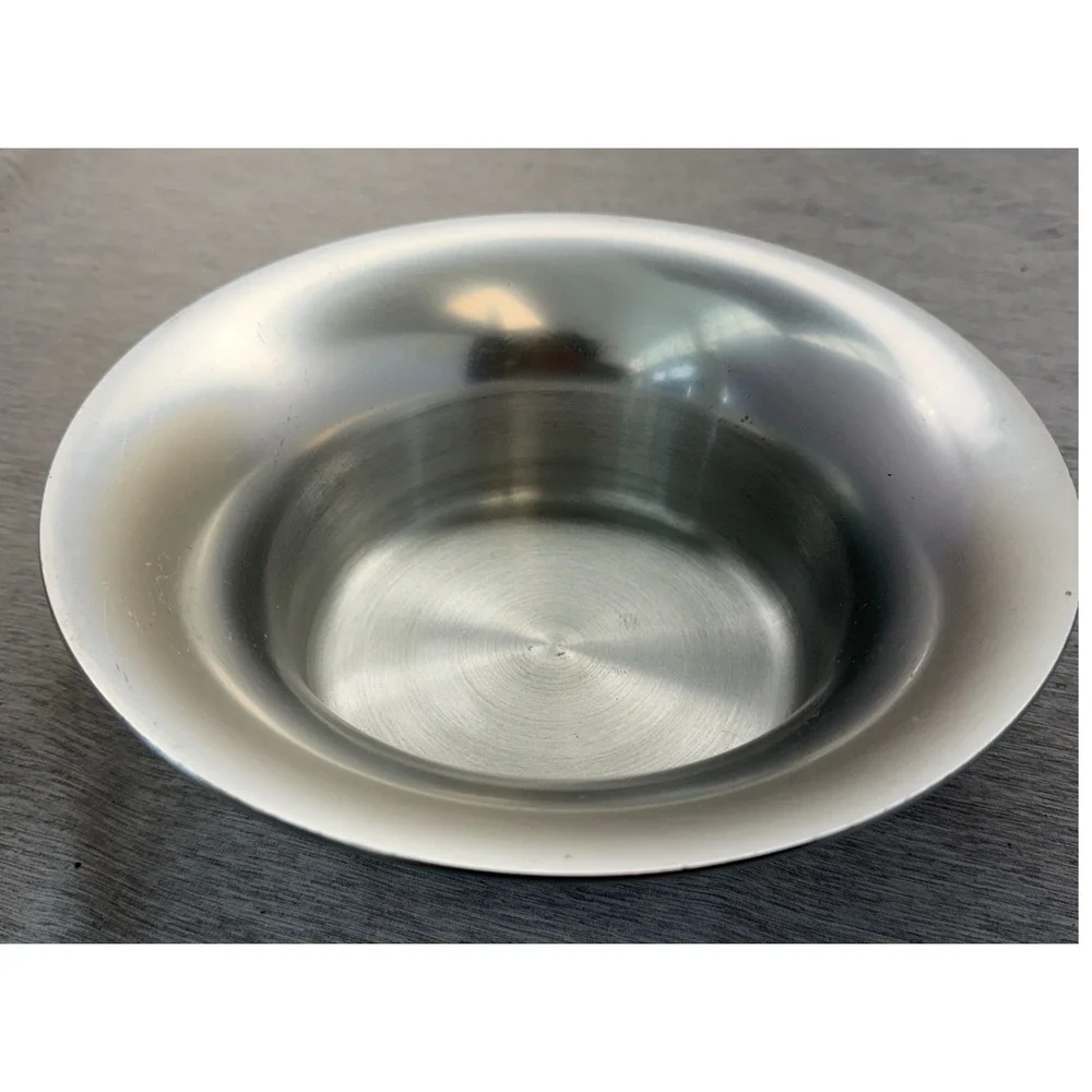 Vintage Kensington Aluminum Bowl Mid Century Modern Silver Decorative Dish MCM