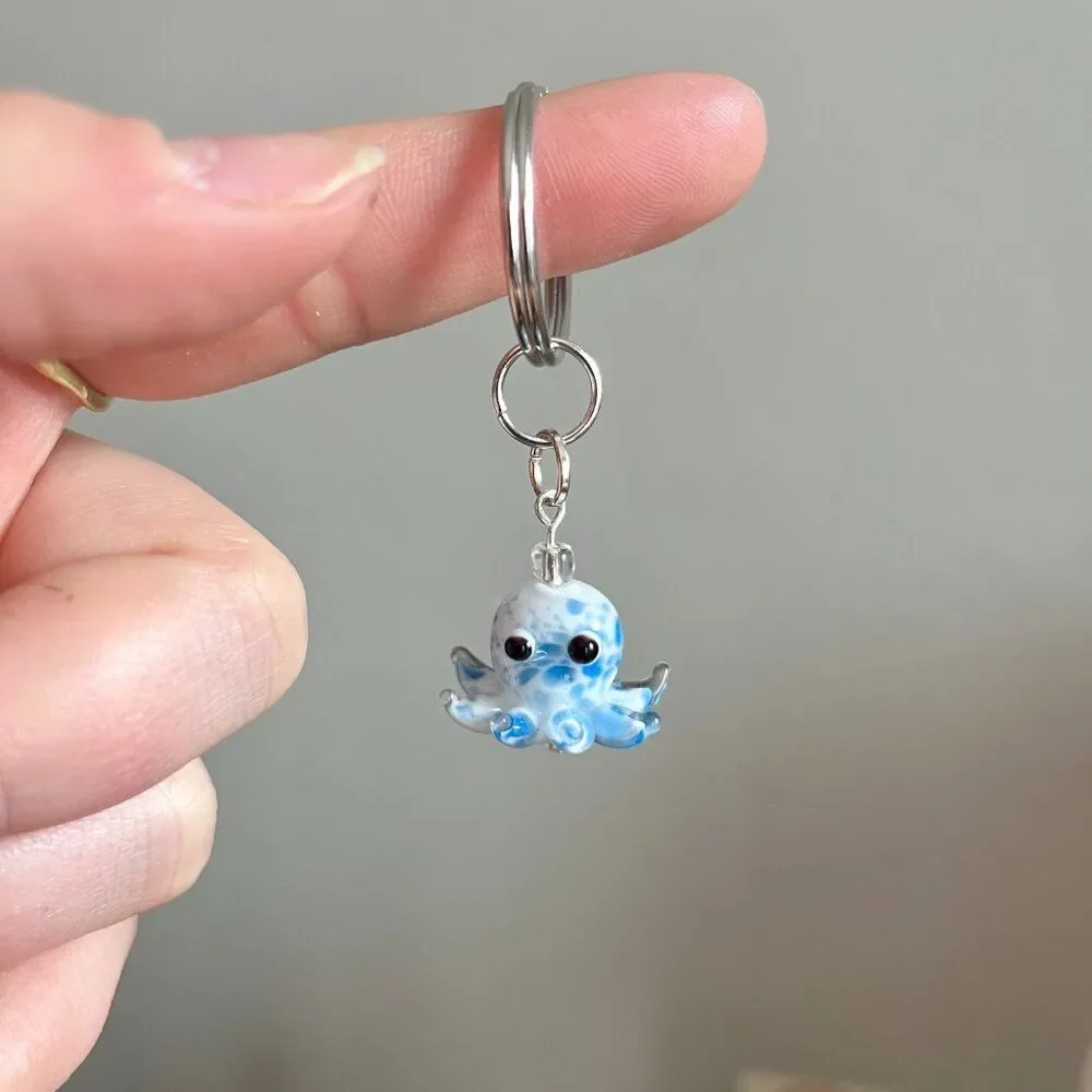 Handmade blue white