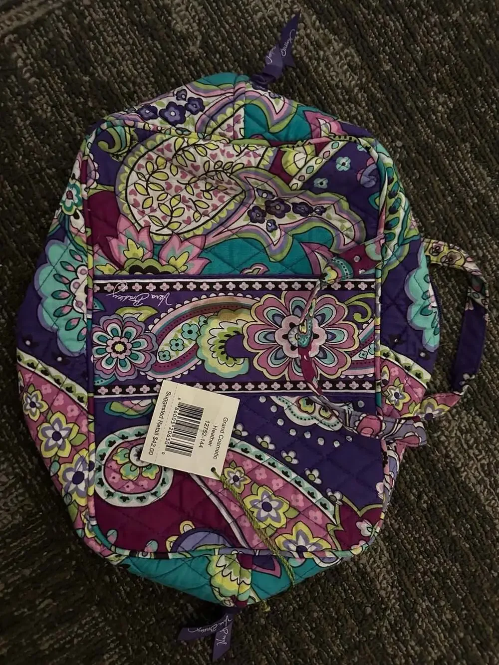 Vera Bradley Grand Cosmetic Bag in Heather