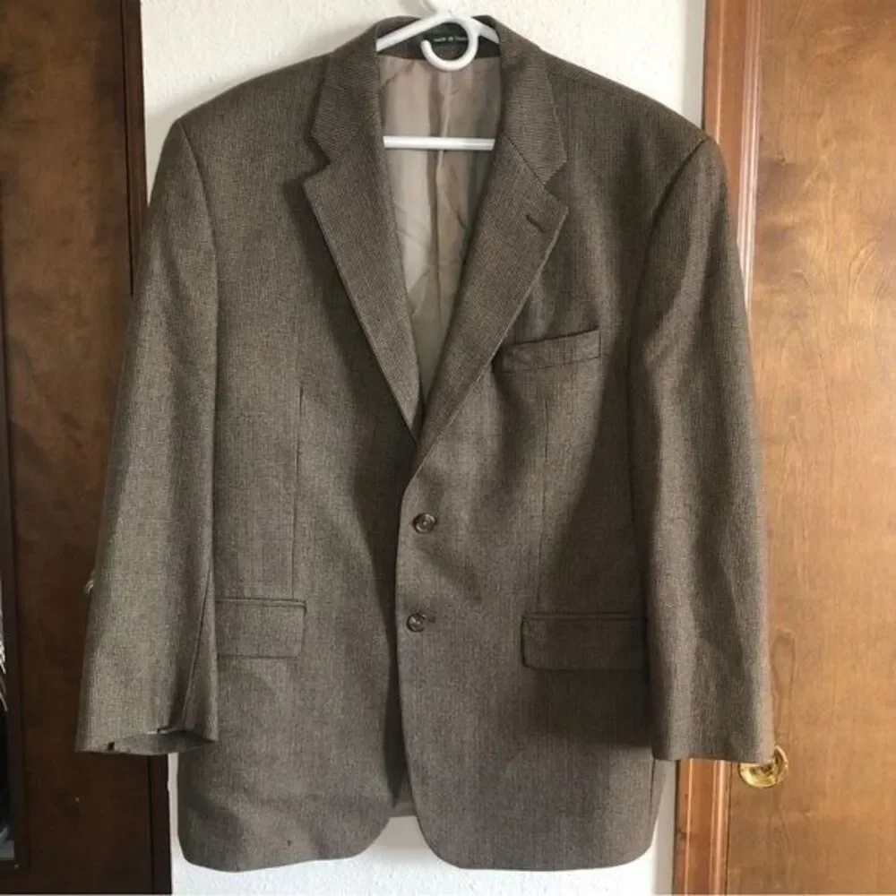 Lauren Ralph Lauren 44R Brown 100%‎ Lambs Wool Fully Lined 2 Button Sport Coat