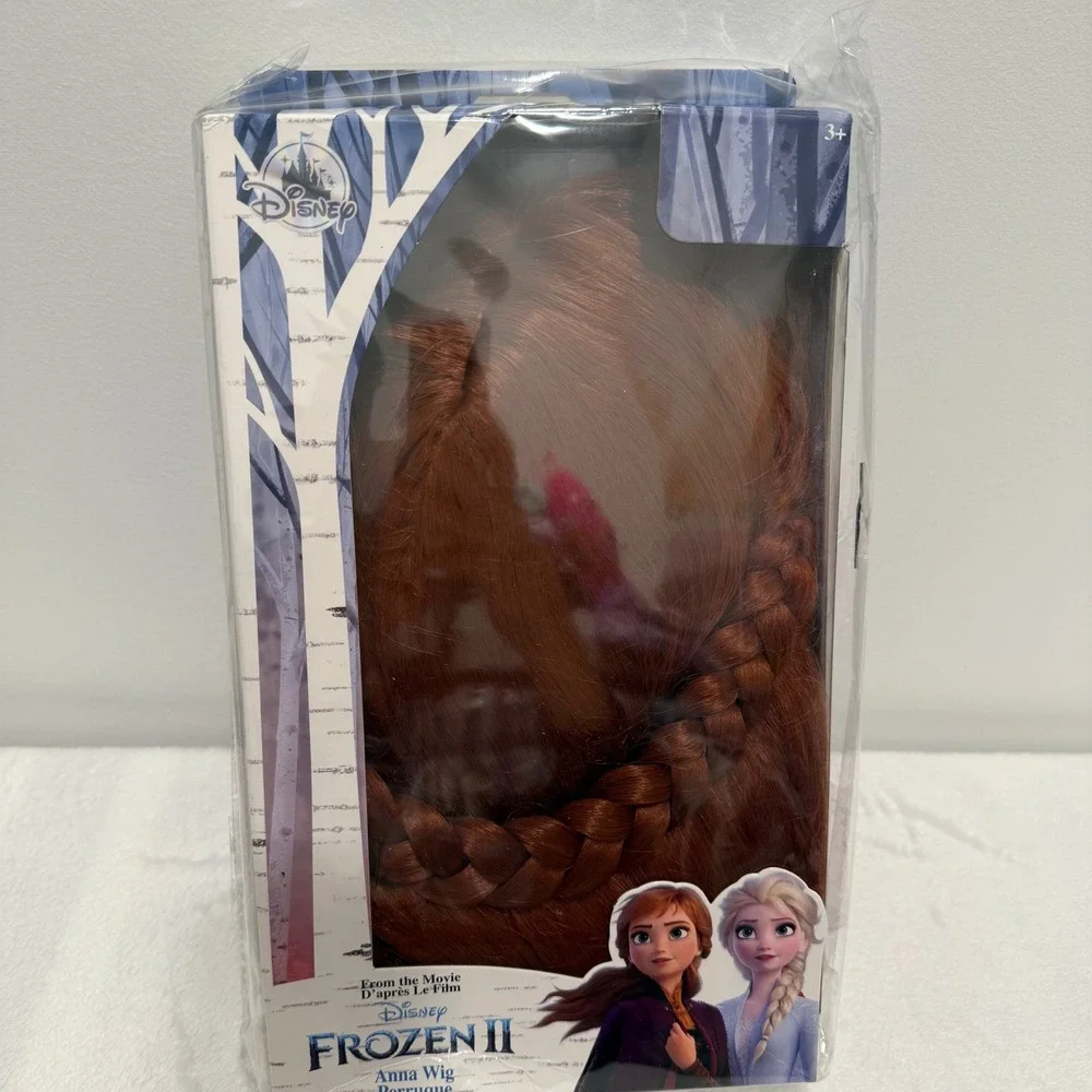 Disney Frozen II Anna Wig Costume Hair Braid Halloween‎ Cosplay Girls
