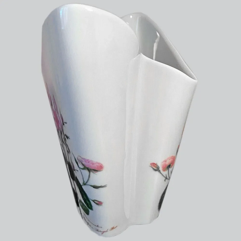 Rosenthal Group Germany Vase 1950s Hans Stangl Asymmetric 5652 Classic Rose
