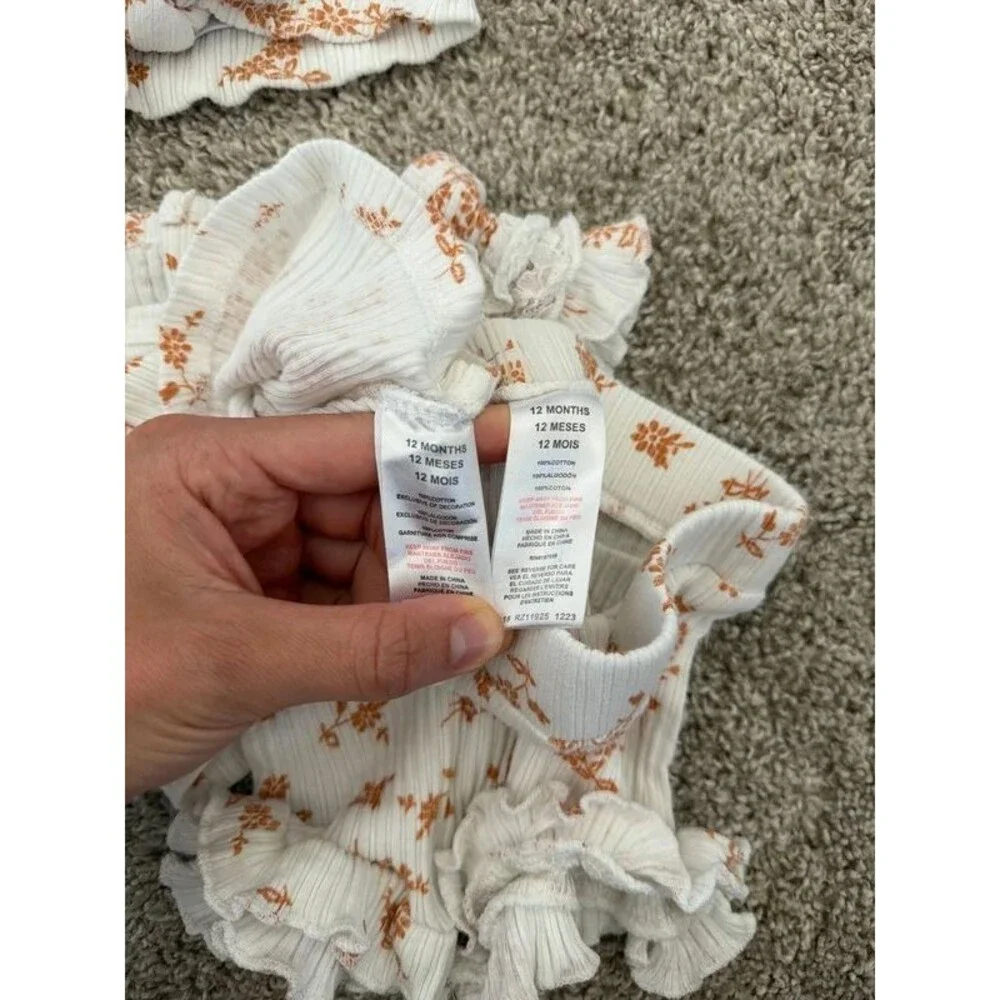 Rachel Zoe Baby Matching Ruffle Floral Outfit - Size 12M
