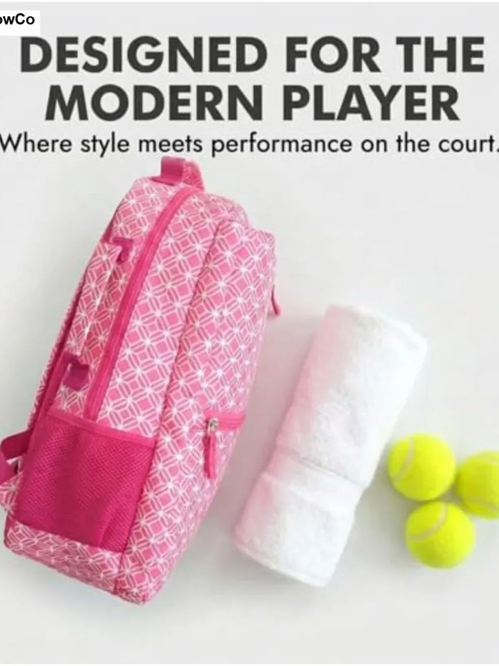 Tennis Racket Backpack for Women, Lightweight Polyester Backpack, Holds 2