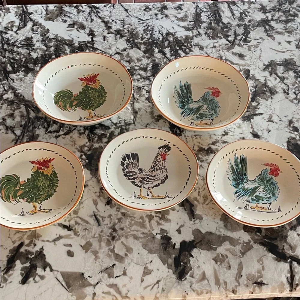 Williams Sonoma Rooster Plate/Bowl Set‎