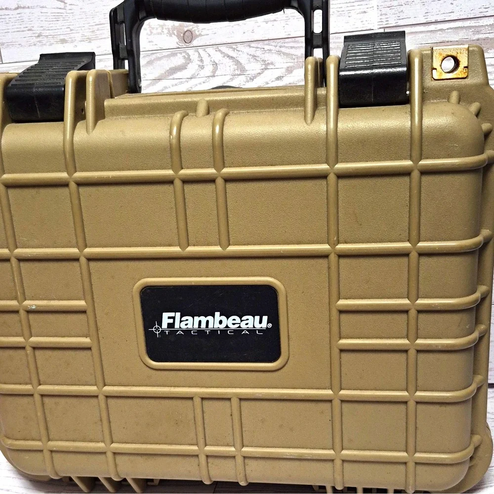 Flambeau 1109HD-T Tan Hard Case Waterproof w/ Foam 12x9x5