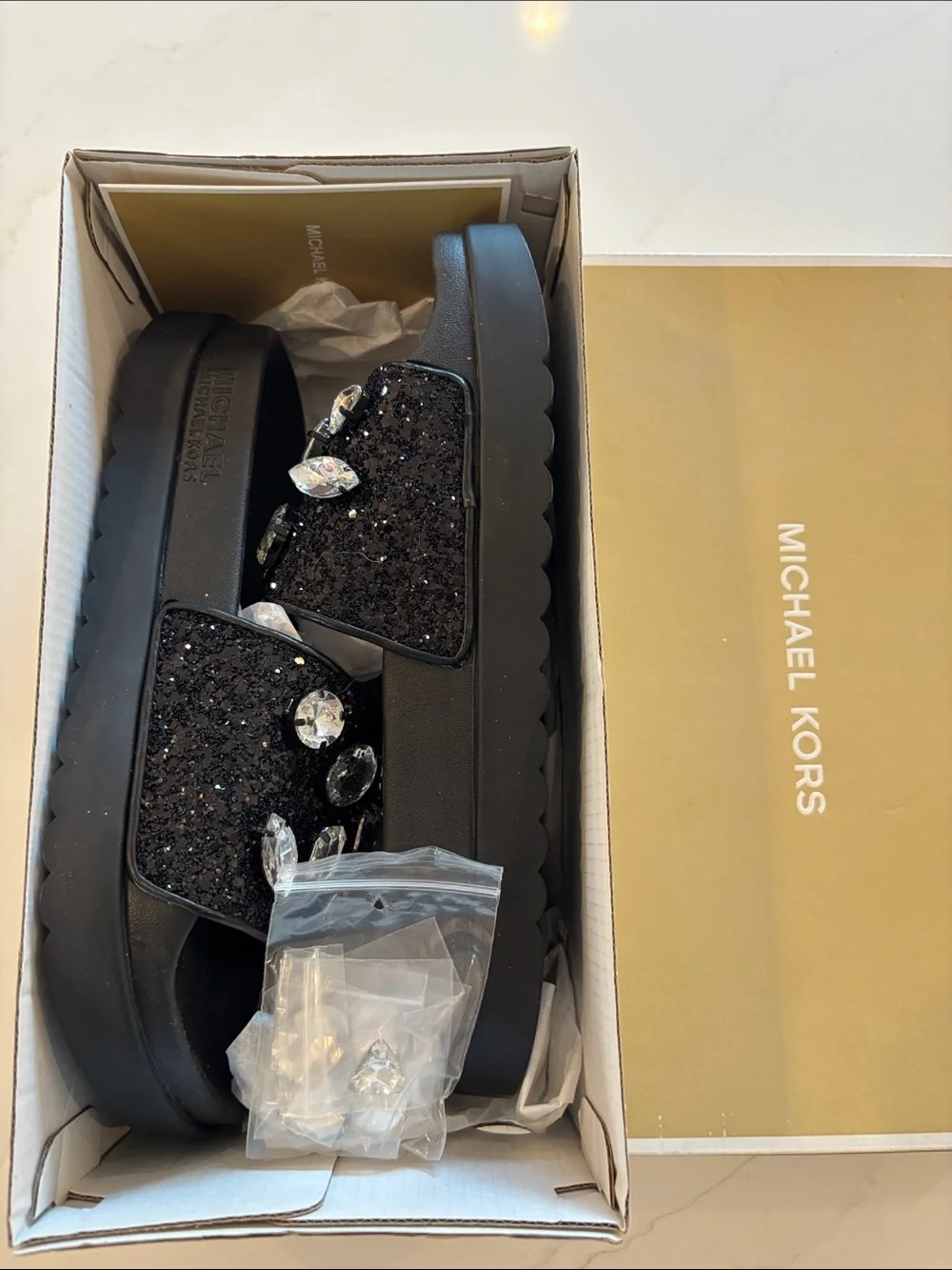 Michael Kors black slide