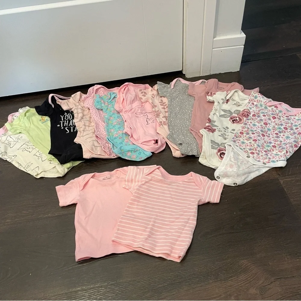 Assorted 0-3 Months Baby Onesies