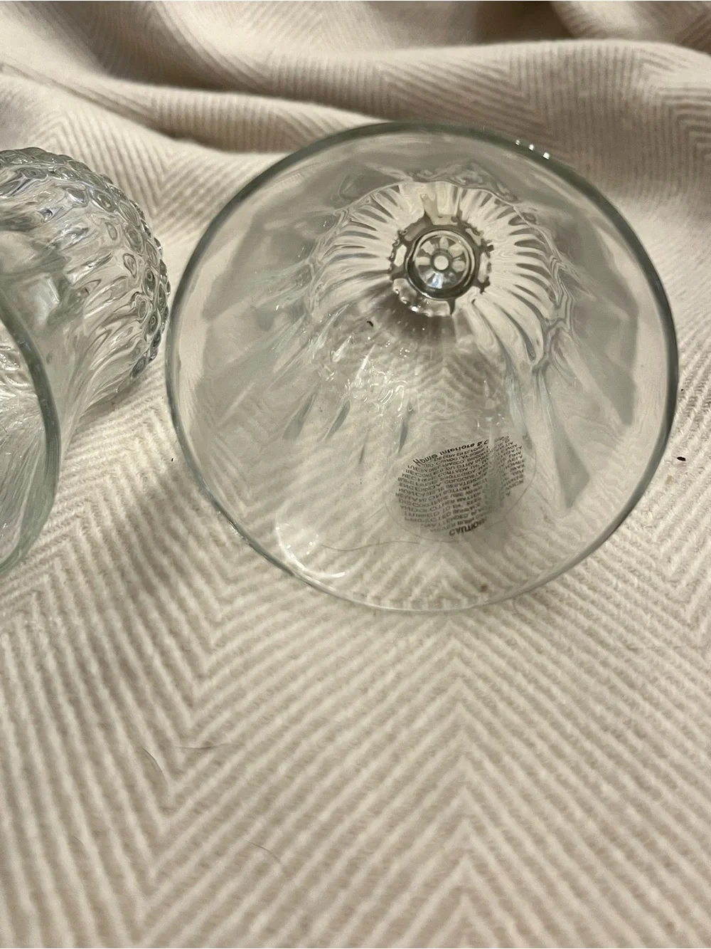 Home Interiors & Gifts Set of 3 Votive Holders Glass 2-clear and 1 blue