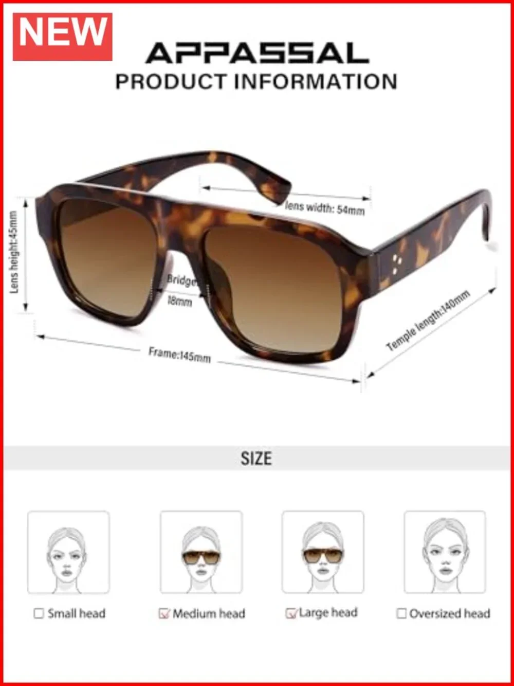 N/A oversized aviator