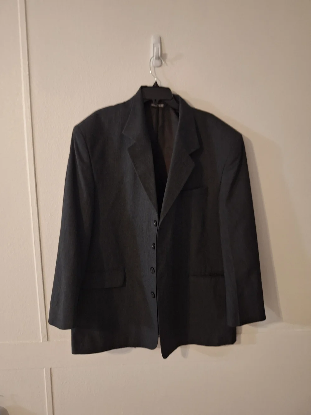 Men's Dark Gray Single-Breasted Sport Coat