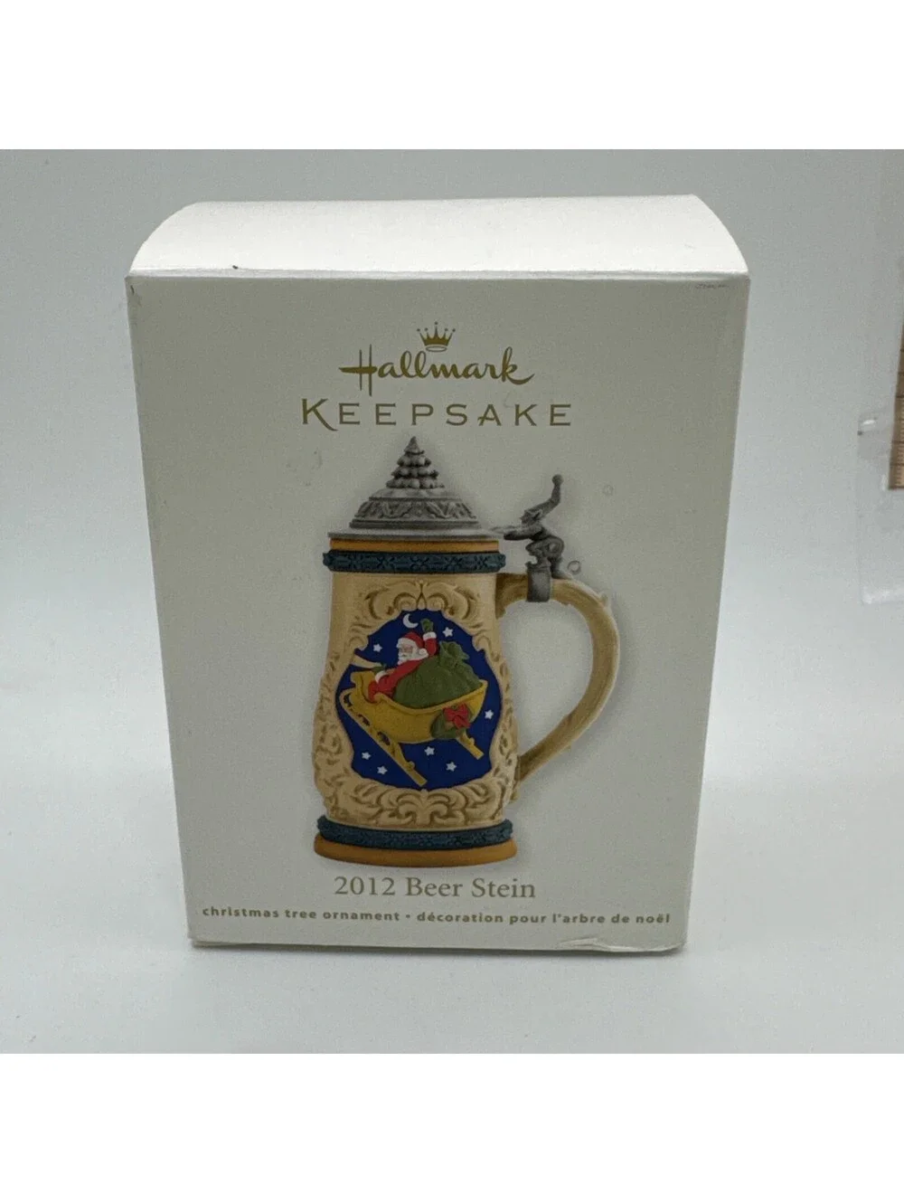 Hallmark Keepsake 2012 Ornament Beer Stein German Style Santa Sleigh With Box