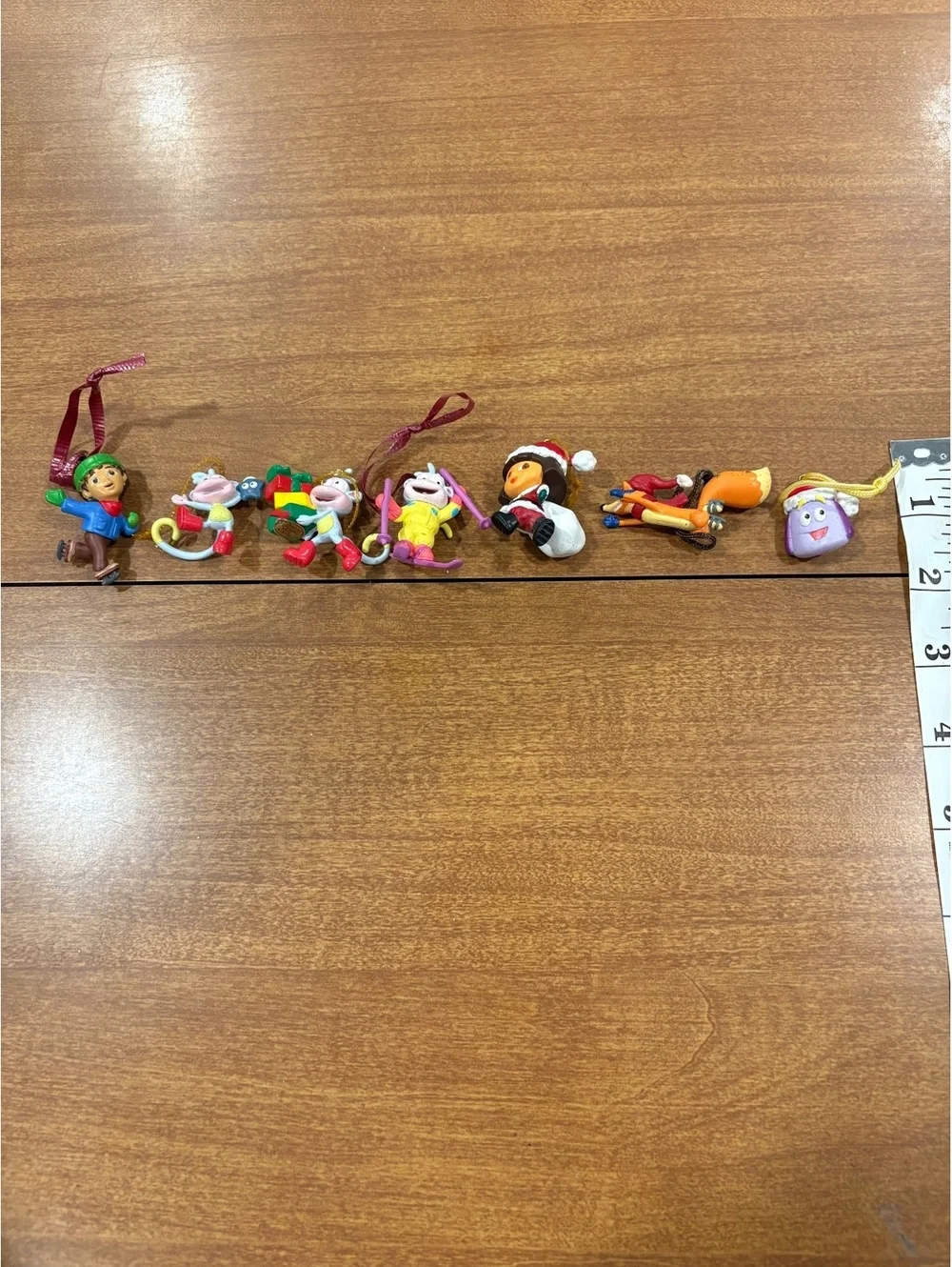 Set of 7Animated Character Christmas Ornaments