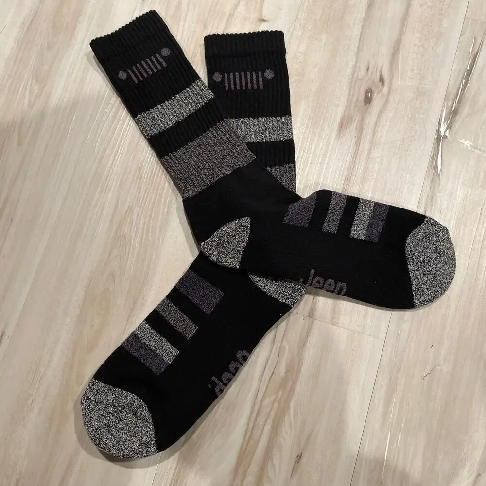 Jeep black striped socks unisex