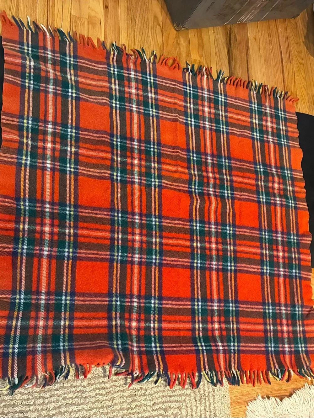 Plaid stadium blanket
