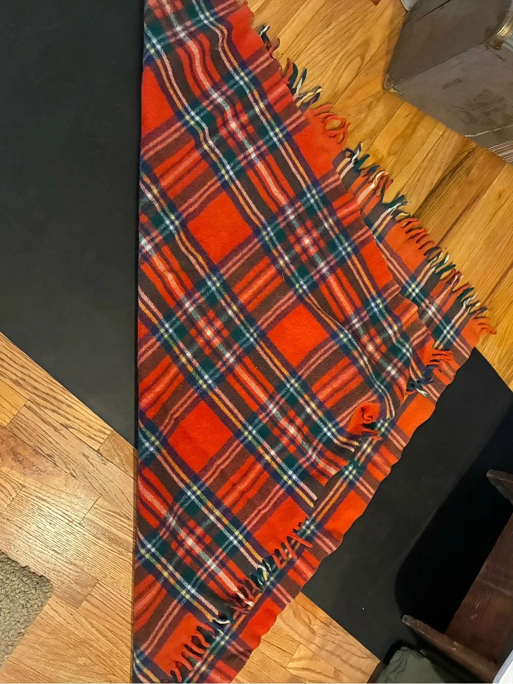 Plaid stadium blanket