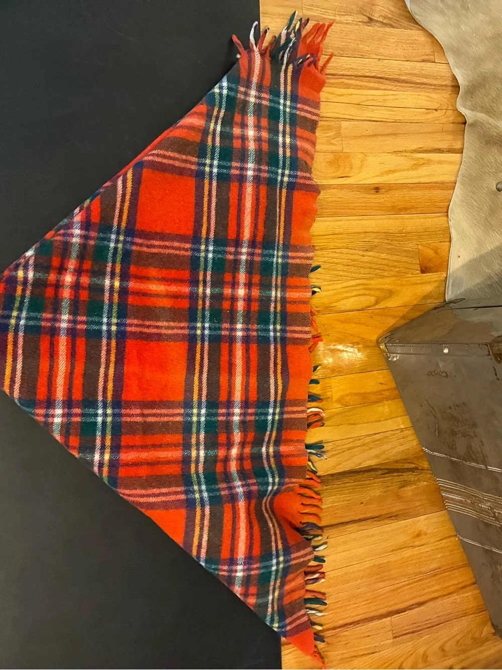 Plaid stadium blanket