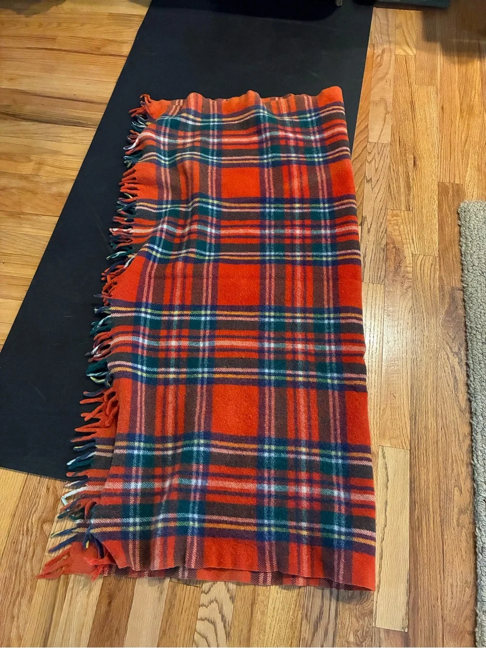 Plaid stadium blanket