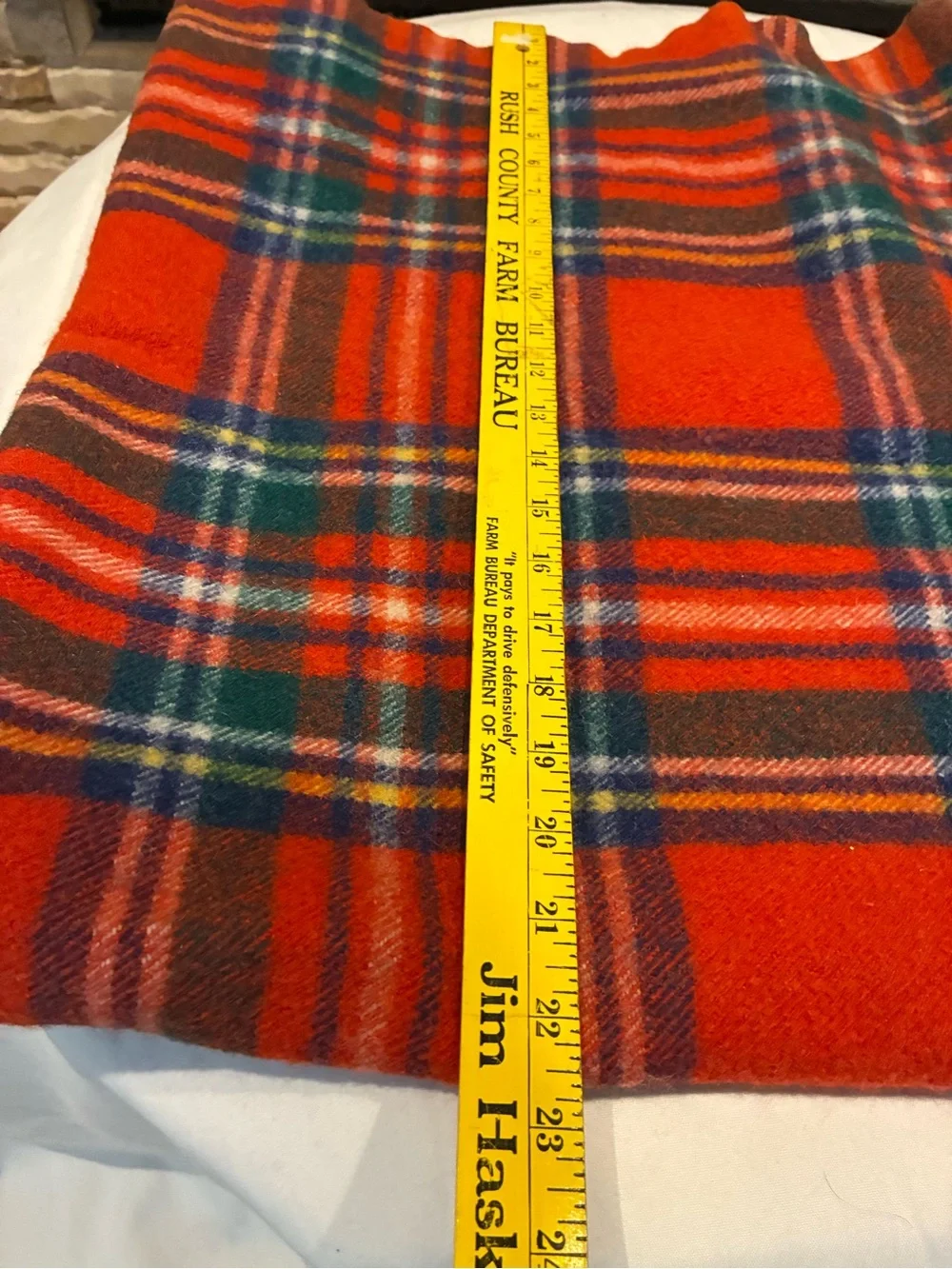 Plaid stadium blanket
