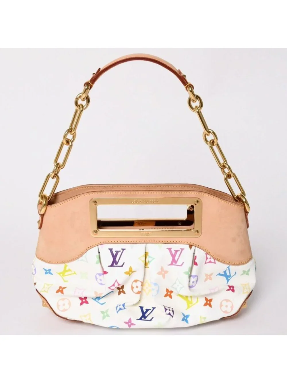 Louis Vuitton Monogram Multicolor Judy PM Takashi Murakami Handbag White