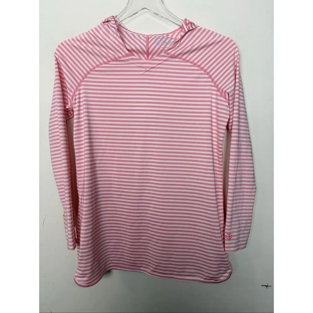Coolibar Seacoast Coveup Dress UPF 50+ Hooded Sun Shirt Youth Large Rashguard Sw