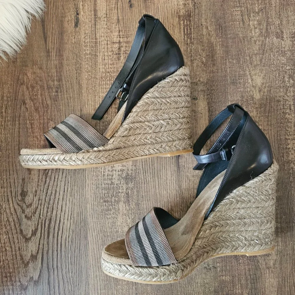 Brunello Cucinelli black leather