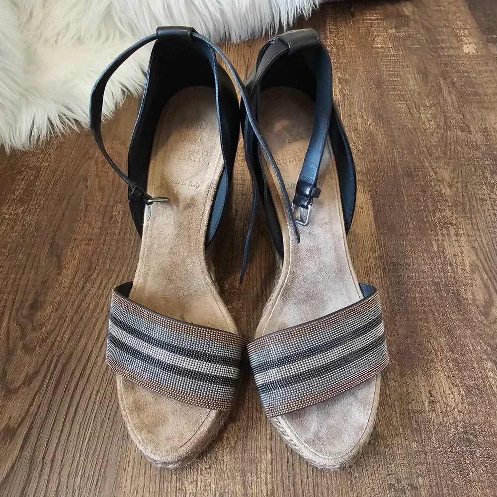 Brunello Cucinelli black leather