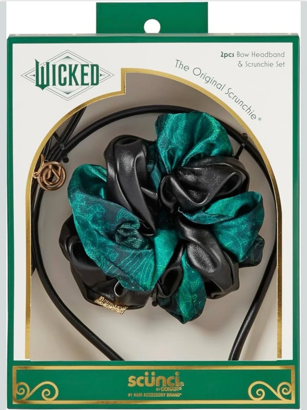 Conair Wicked Bow Headband & Twist scrunchie set - hair accessories 2 pk