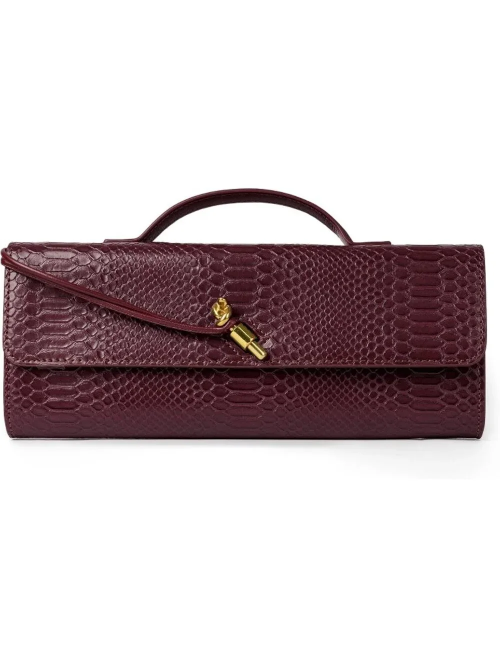 Women Wine Croco Leather Suede Woven Clutch Purse For Evening Crossbody Bag