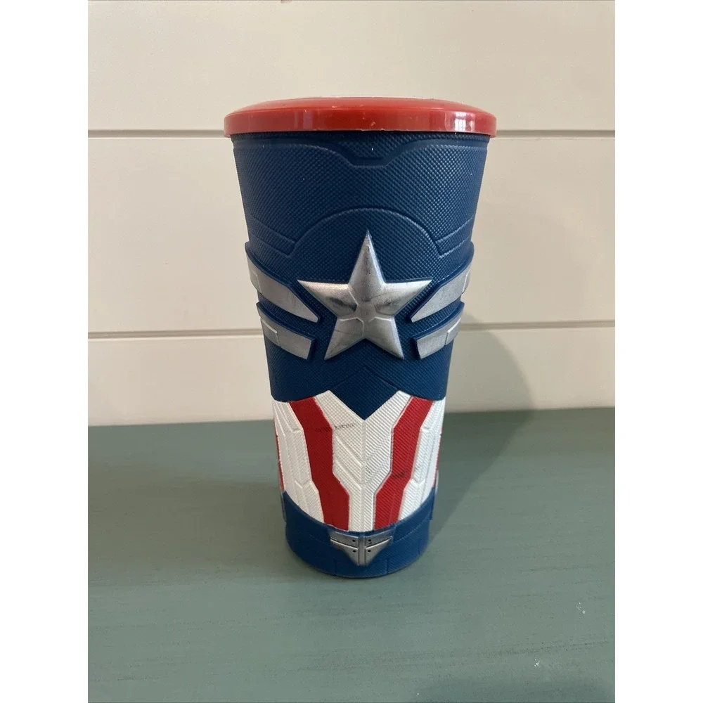 Disney Captain America Brave New‎ World Grippr Drink Cup Cinemark No Straw