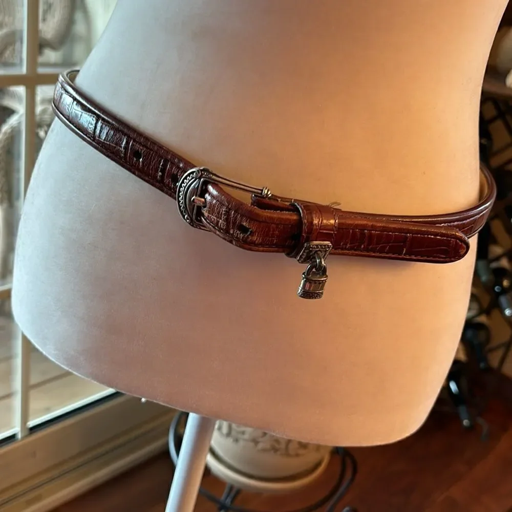 Vintage Brighton Embossed Crocodile Belt with Charm - ML