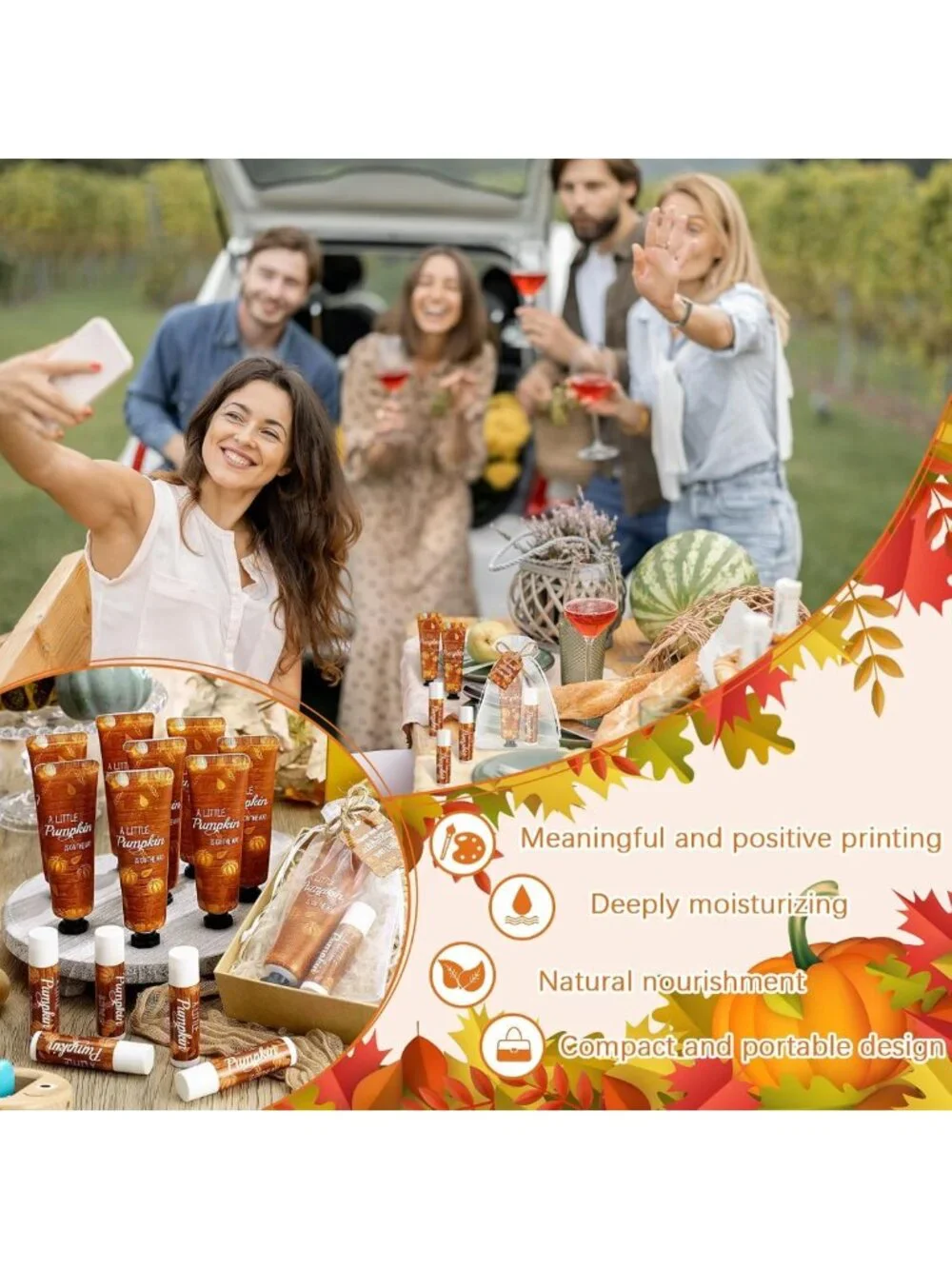 48-Piece Fall Pumpkin Baby Shower Favors | Bulk Thank You Gifts for Guests