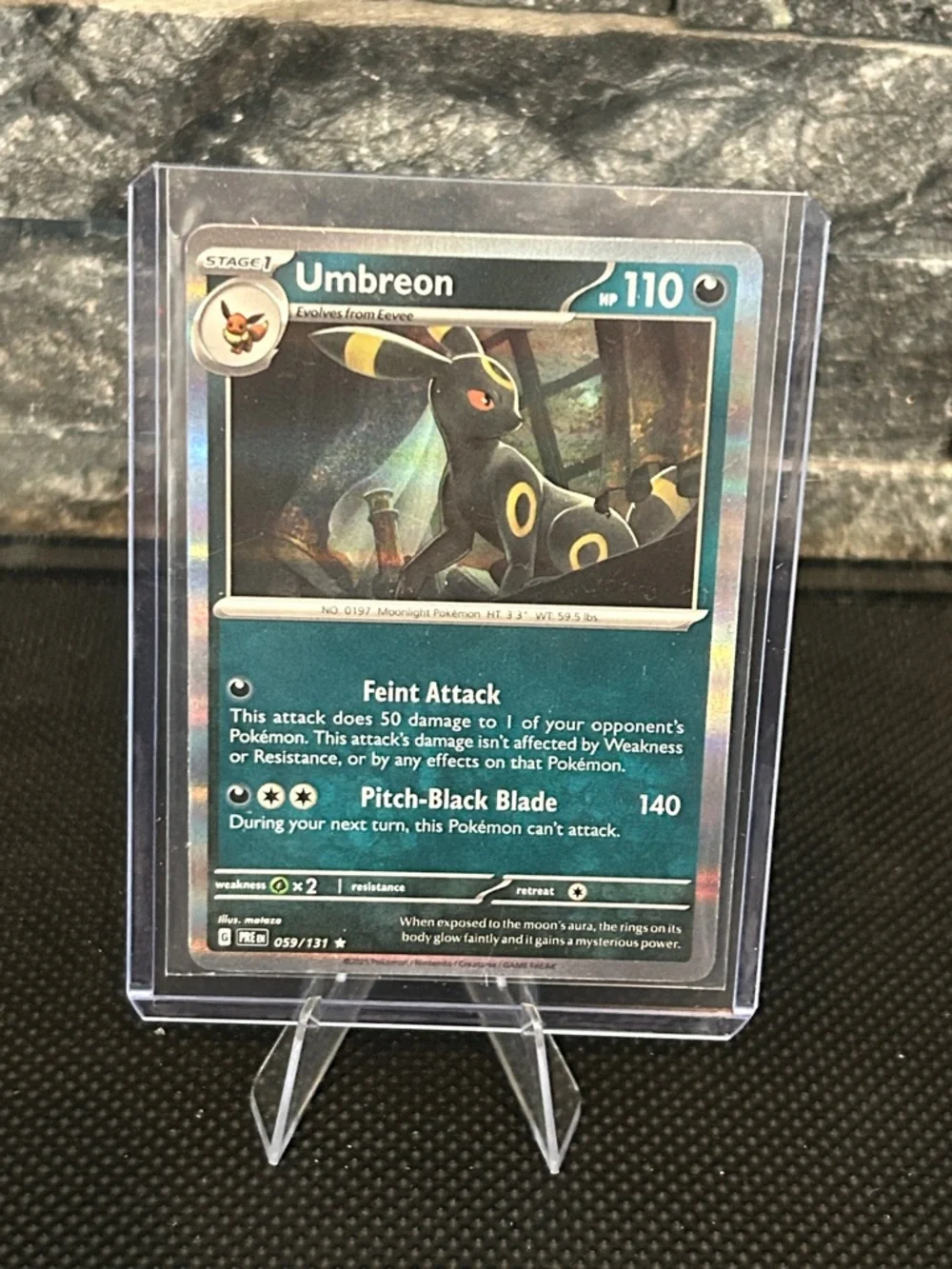 Pokemon Umbreon 059/131 Holo from Prismatic Evolutions Set M/NM‎