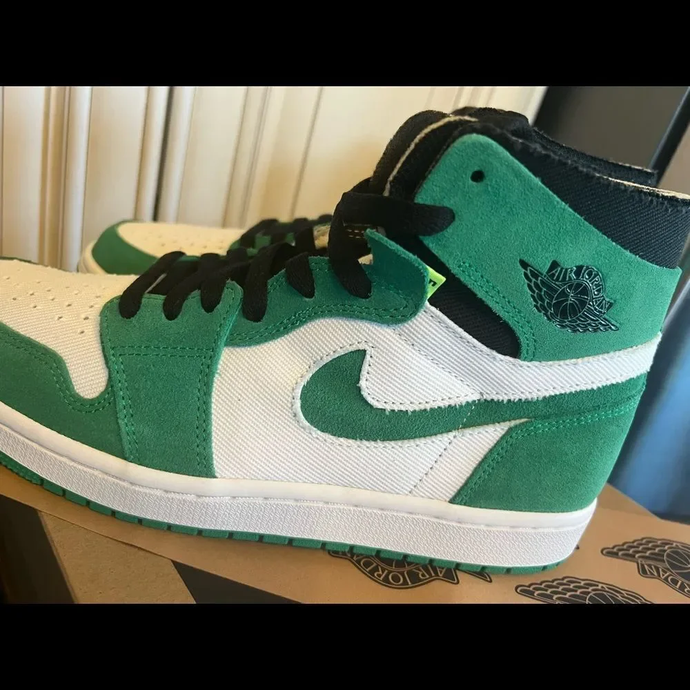 Nike MEN'S AIr Jordan 1 Zoom Air CMFT STADIUM GREEN SIZE 8.5 ct0978-300