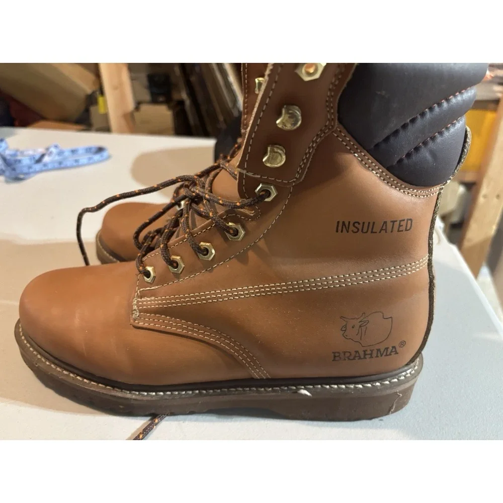 BRAHMA Leather‎ Boots Chestnut Black Size Mens 9.5