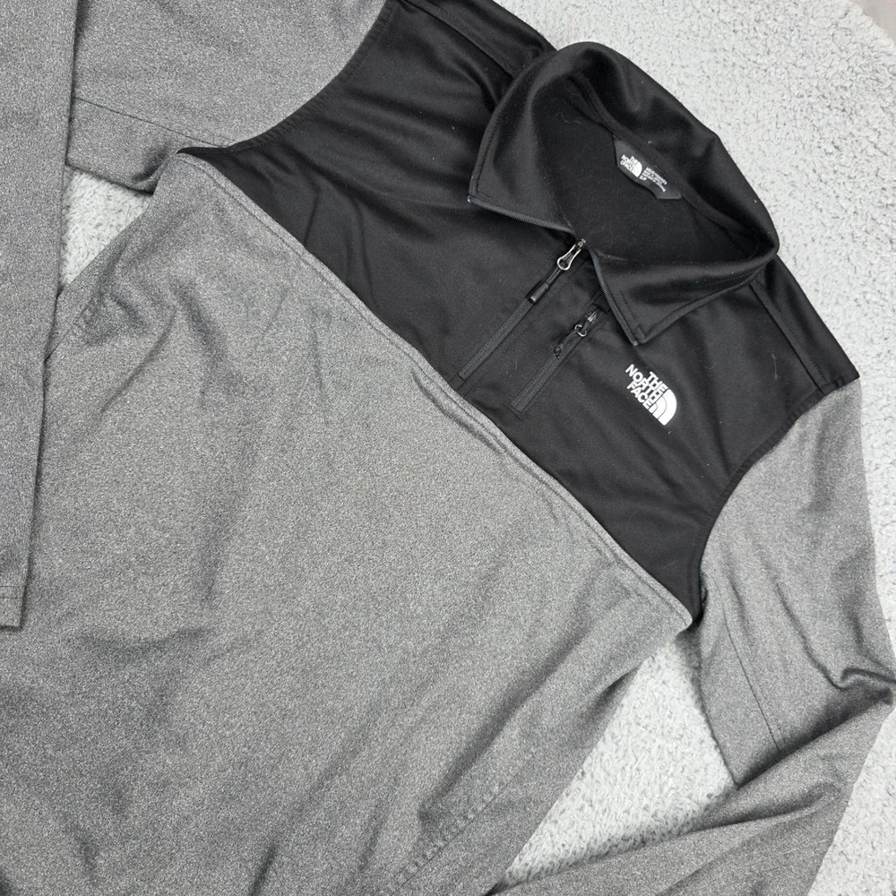 The North Face Mens 1/4 Zip Pullover‎ Grey Black Small