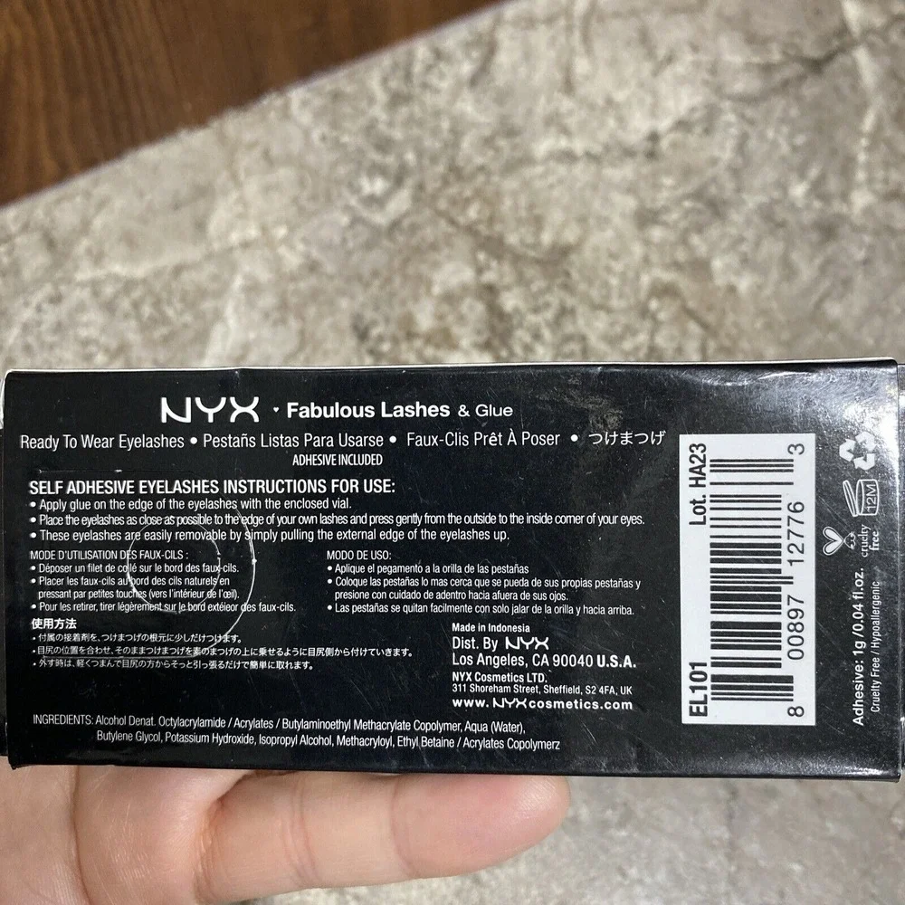 NYX makeup eyelashes