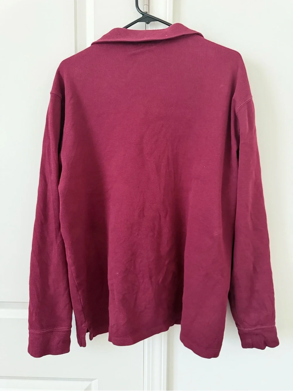 Polo Ralph Lauren Men's Burgundy 1/4 Zip Pullover Sweater XL Classic Wine Fall