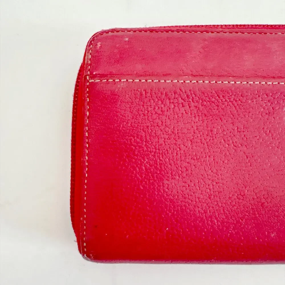 Levenger red leather